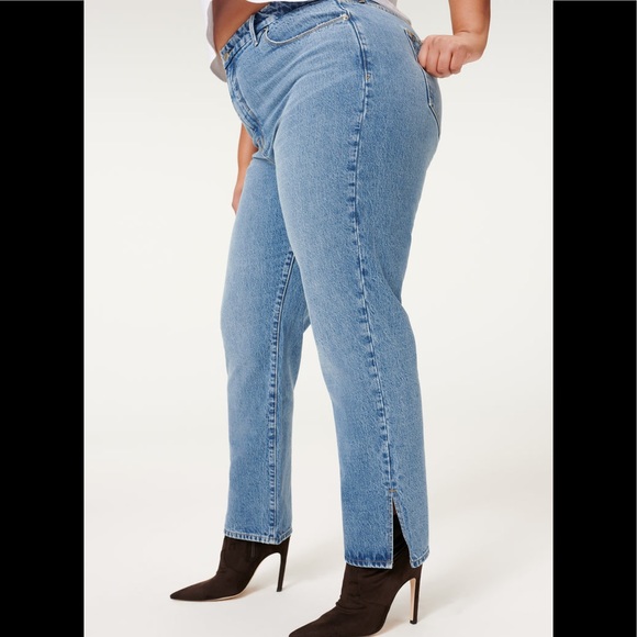 GOOD AMERICAN GOOD BOY JEANS SUPER HIGH RISE SIZE 18 - Picture 5 of 16